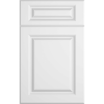 Cubitac Prestige Newport Latte Raised Panel White Door Sample