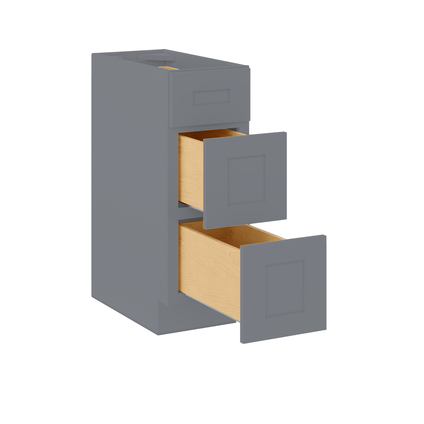 Drawer Base Kitchen Cabinet DB12 Colonial Gray LessCare 12 in. width 34.5 in. height 24 in. depth