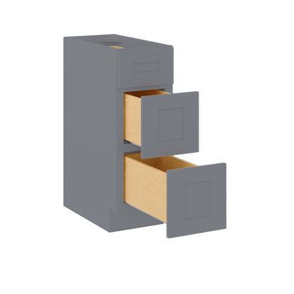 Drawer Base Kitchen Cabinet DB12 Colonial Gray LessCare 12 in. width 34.5 in. height 24 in. depth