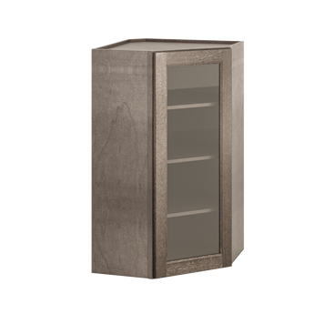 Mullion Diagonal Corner Wall Kitchen Cabinet DCMD2442 Milan Slate 24 in. width 42 in. height 12 in. depth