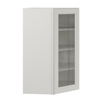 Mullion Diagonal Corner Wall Kitchen Cabinet DCMD2742 Milan Pearl 27 in. width 42 in. height 15 in. depth