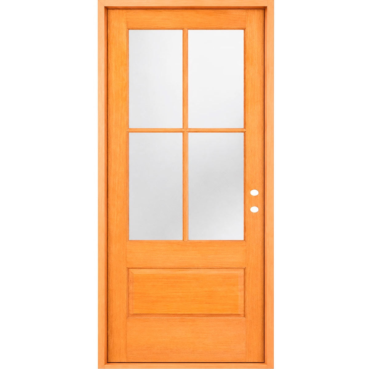 36 x 80 in. 4-Lite Satin Glass Nantucket Prehung Exterior Door