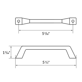 5 1/2 in Brushed Nickel Pull Handle H1208-128BN