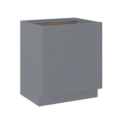 Linen Range Base Kitchen Cabinet LRB30 Colonial Gray LessCare 30 in. width 34.5 in. height 24 in. depth