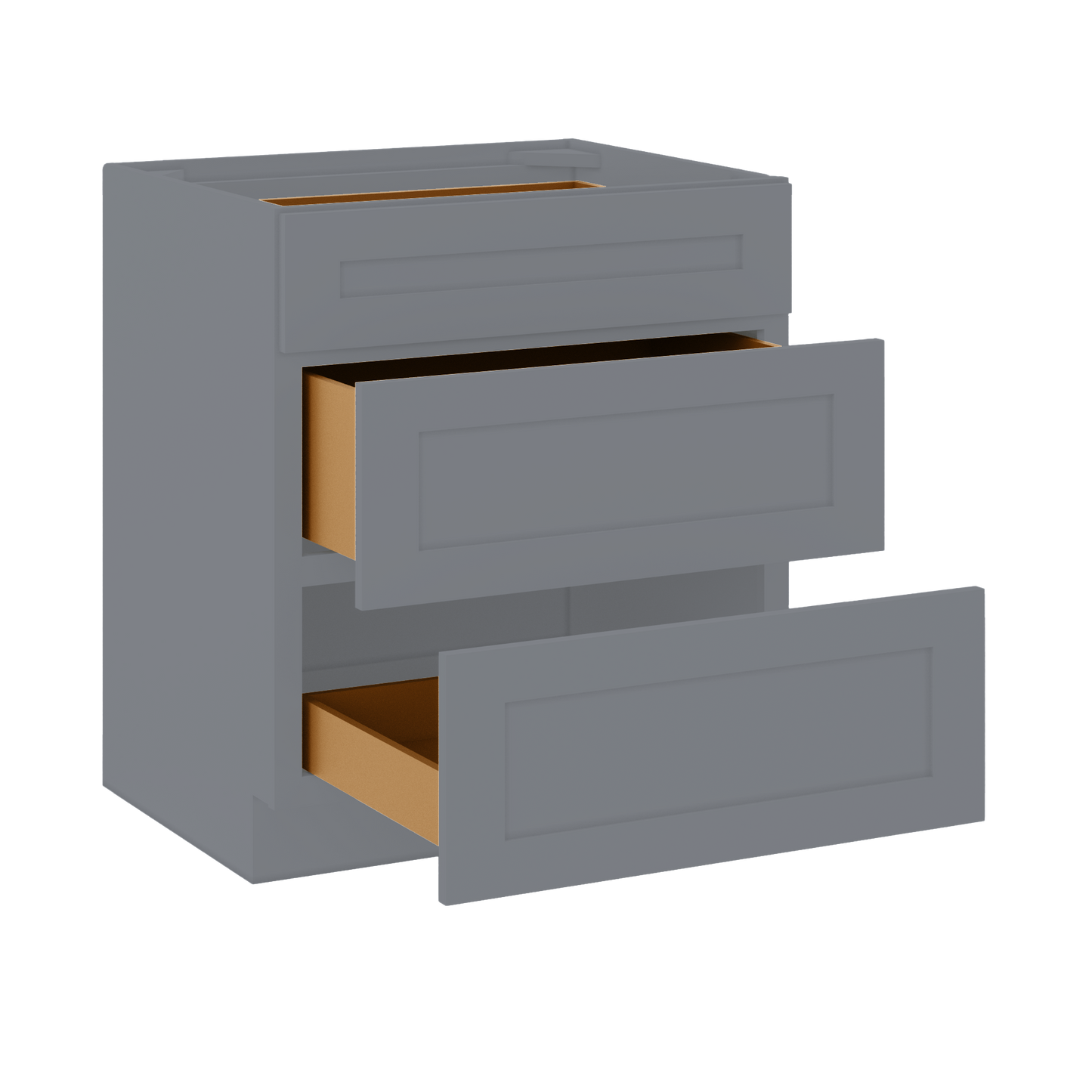 Linen Range Base Kitchen Cabinet LRB30 Colonial Gray LessCare 30 in. width 34.5 in. height 24 in. depth