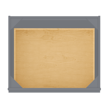 Linen Range Base Kitchen Cabinet LRB30 Colonial Gray LessCare 30 in. width 34.5 in. height 24 in. depth