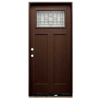 HOMETOWN 1/4 Fiberglass Door Stained Dark Walnut