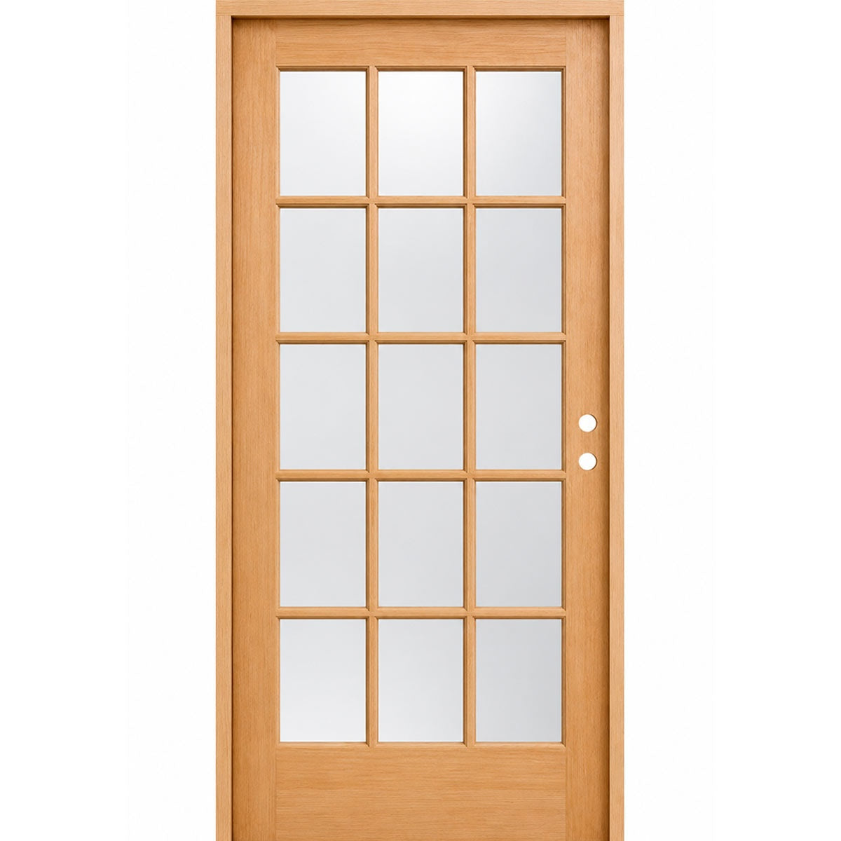 36 in x 80 in 15-Lite Clear Glass Pine Prehung Interior Door