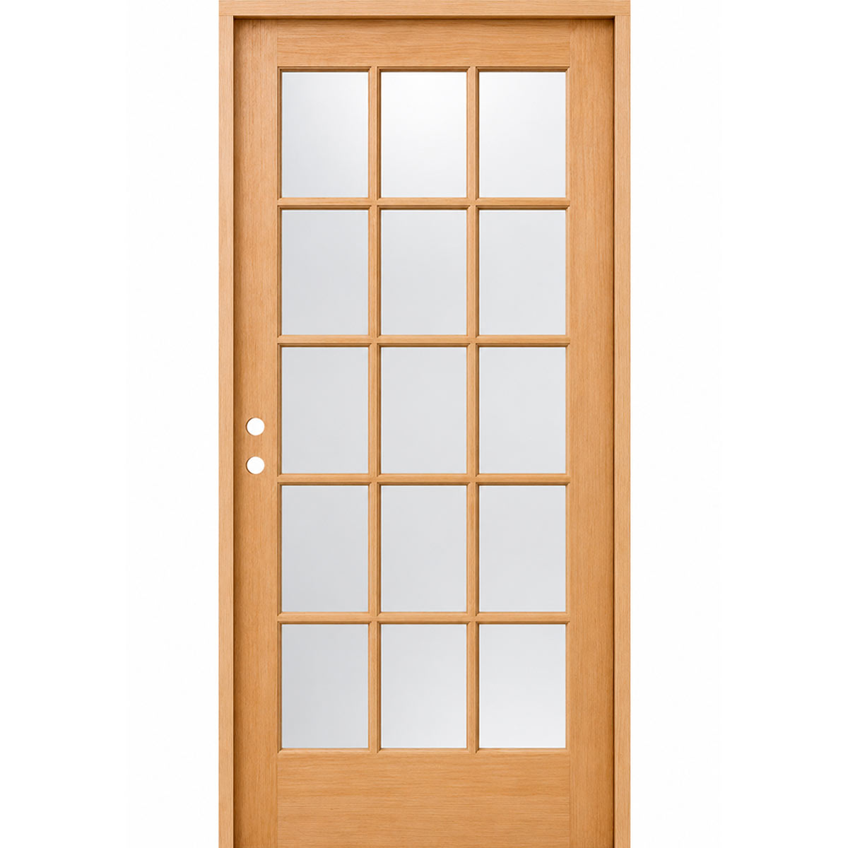 32 in x 80 in 15-Lite Clear Glass Pine Prehung Interior Door