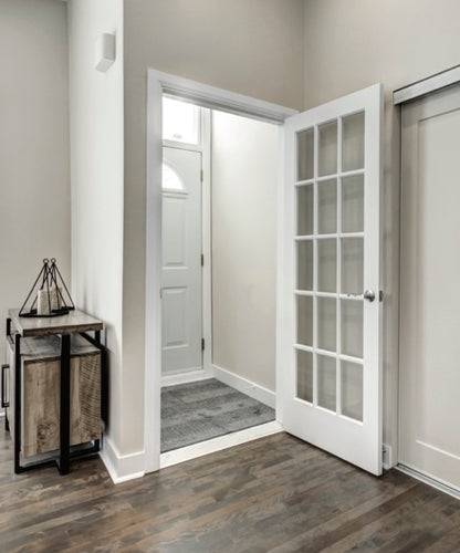 36 in x 80 in 15-Lite Clear Glass Primed MDF Prehung Interior Door