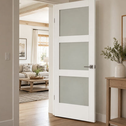 36 x 80 in. 3-Lite Shaker Solid Core Primed MDF Prehung Interior Door