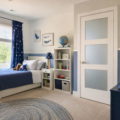 36 x 80 in. 3-Lite Shaker Solid Core Primed MDF Prehung Interior Door