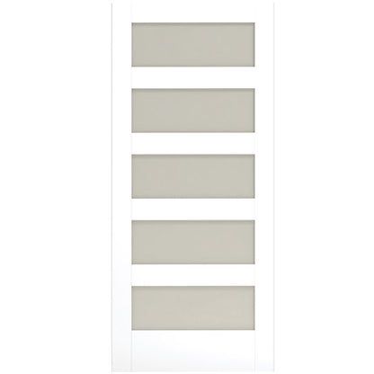 36 x 80 in. 5-Lite Shaker Solid Core Primed MDF Interior Door Slab