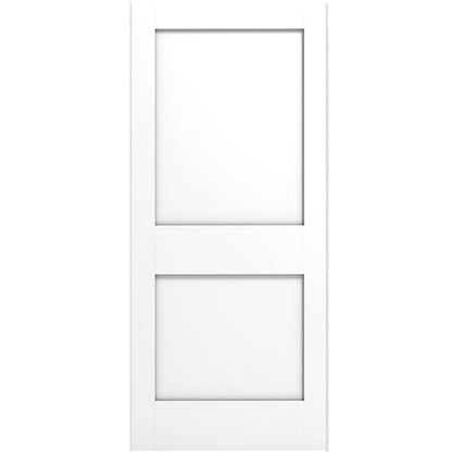 18 in x 80 in White 2-Panel Shaker Solid Core Primed MDF Interior Door Slab