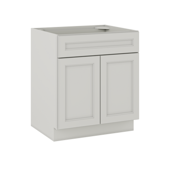 Sink Base Kitchen Cabinet SB30 Milan Pearl LessCare 30 in. width 34.5 in. height 24 in. depth