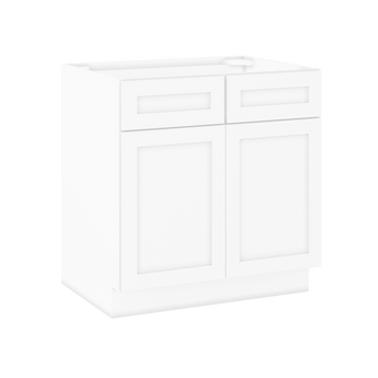 Sink Base Kitchen Cabinet SB33 Alpina White LessCare 33 in. width 34.5 in. height 24 in. depth