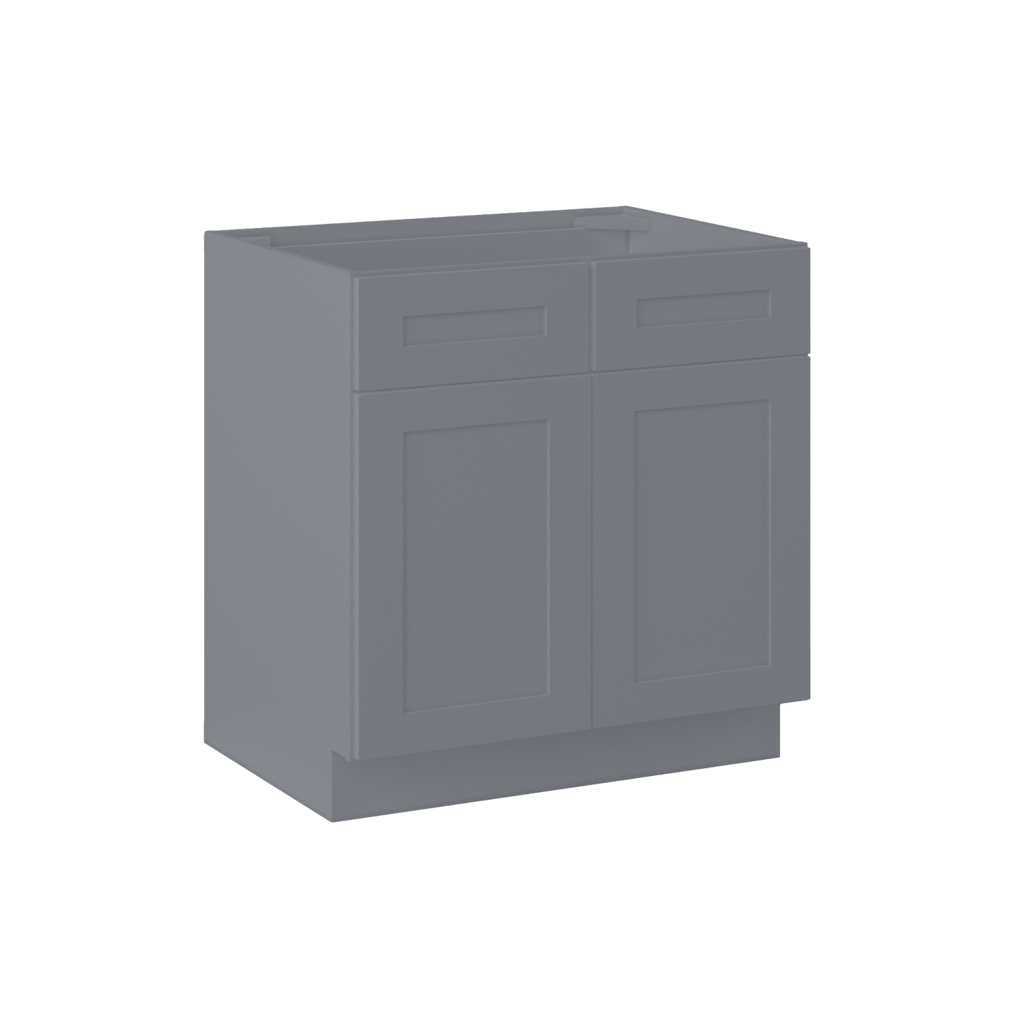 Sink Base Kitchen Cabinet SB33 Colonial Gray LessCare 33 in. width 34.5 in. height 24 in. depth