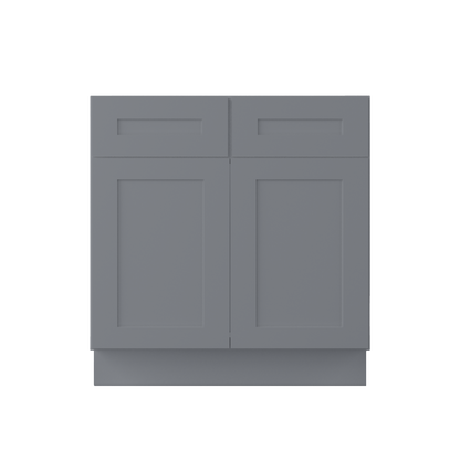 Sink Base Kitchen Cabinet SB33 Colonial Gray LessCare 33 in. width 34.5 in. height 24 in. depth