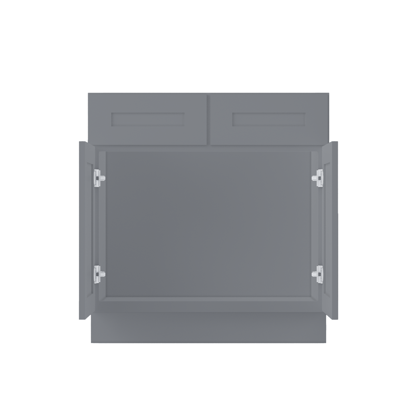 Sink Base Kitchen Cabinet SB33 Colonial Gray LessCare 33 in. width 34.5 in. height 24 in. depth