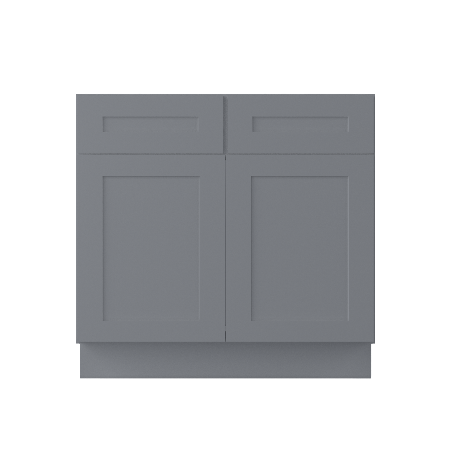 Sink Base Kitchen Cabinet SB36 Colonial Gray LessCare 36 in. width 34.5 in. height 24 in. depth