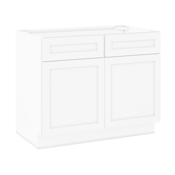 Sink Base Kitchen Cabinet SB42 Alpina White LessCare 42 in. width 34.5 in. height 24 in. depth