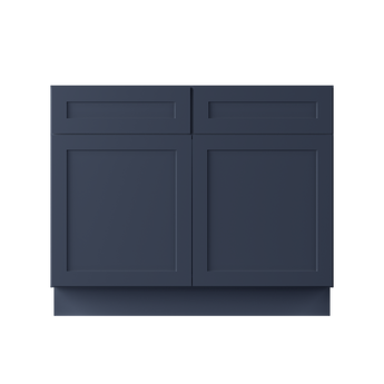 Sink Base Kitchen Cabinet SB42 Danbury Blue LessCare 42 in. width 34.5 in. height 24 in. depth