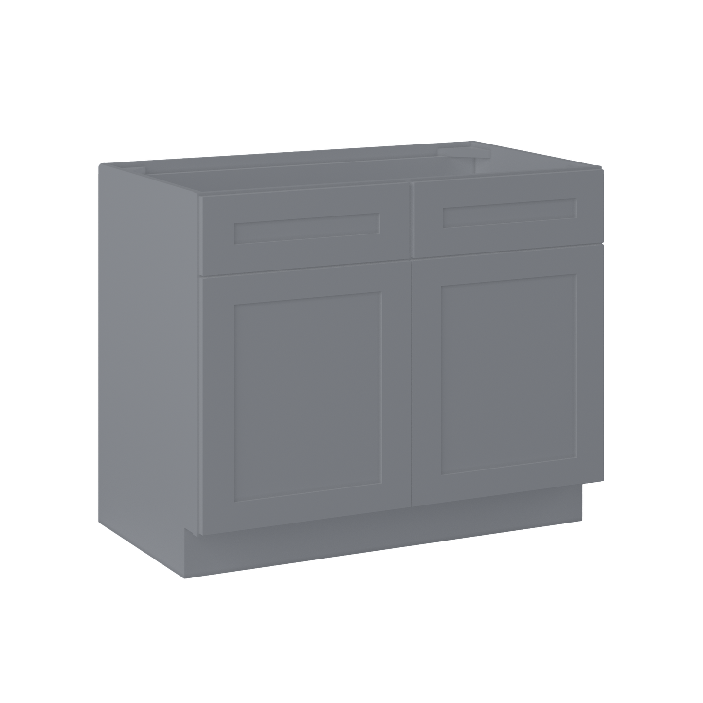 Sink Base Kitchen Cabinet SB42 Colonial Gray LessCare 42 in. width 34.5 in. height 24 in. depth