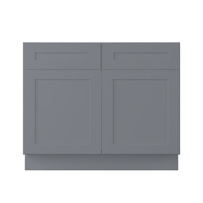 Sink Base Kitchen Cabinet SB42 Colonial Gray LessCare 42 in. width 34.5 in. height 24 in. depth