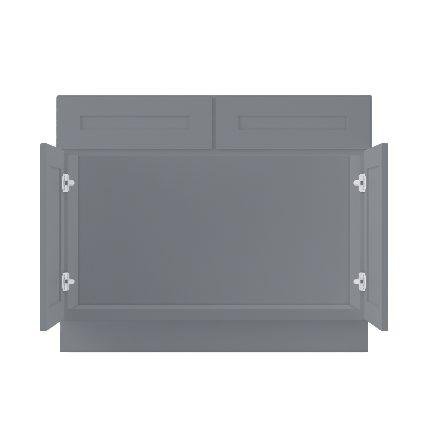Sink Base Kitchen Cabinet SB42 Colonial Gray LessCare 42 in. width 34.5 in. height 24 in. depth