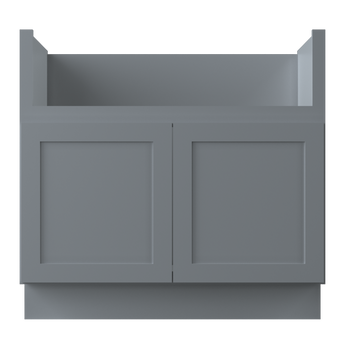 Farmhouse Sink Base Cabinet SBF36 Colonial Gray LessCare 36 in. width