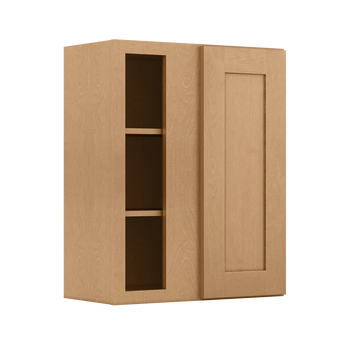 Square Corner Wall Blind Reversible Kitchen Cabinet SC2430 Shaker Toffee LessCare 24 in. width 30 in. height 12 in. depth