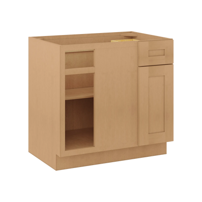 Blind Corner Base Kitchen Cabinet SCB36 Shaker Toffee 36 in. width 34.5 in. height 24 in. depth