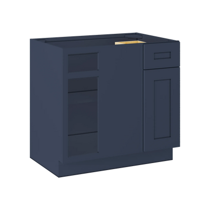 Blind Corner Base Kitchen Cabinet SCB36 Danbury Blue LessCare 36 in. width 34.5 in. height 24 in. depth