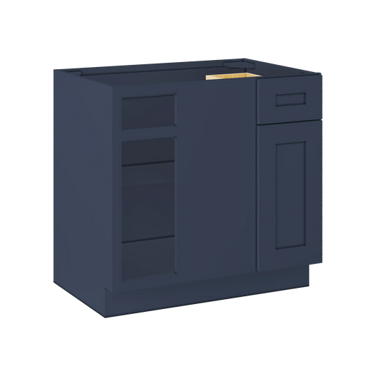 Blind Corner Base Kitchen Cabinet SCB36 Danbury Blue LessCare 36 in. width 34.5 in. height 24 in. depth