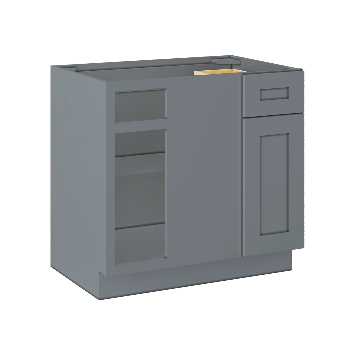 Blind Corner Base Kitchen Cabinet SCB36 Colonial Gray LessCare 36 in. width 34.5 in. height 24 in. depth