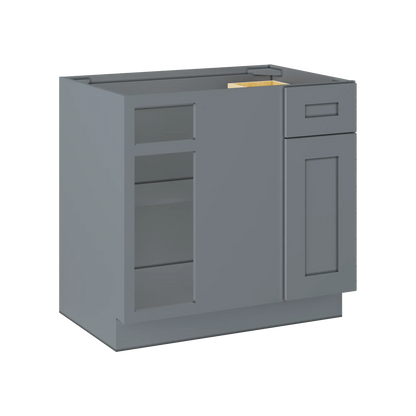 Blind Corner Base Kitchen Cabinet SCB36 Colonial Gray LessCare 36 in. width 34.5 in. height 24 in. depth