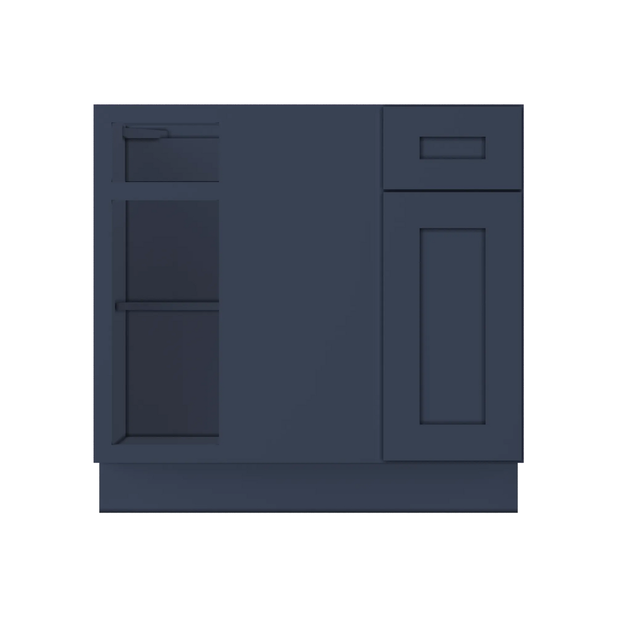Blind Corner Base Kitchen Cabinet SCB36 Danbury Blue LessCare 36 in. width 34.5 in. height 24 in. depth