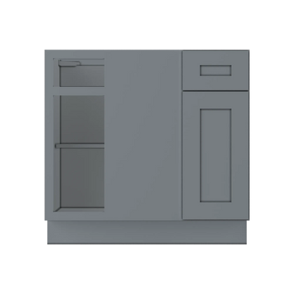 Blind Corner Base Kitchen Cabinet SCB36 Colonial Gray LessCare 36 in. width 34.5 in. height 24 in. depth