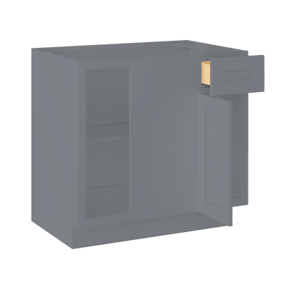 Blind Corner Base Kitchen Cabinet SCB36 Colonial Gray LessCare 36 in. width 34.5 in. height 24 in. depth