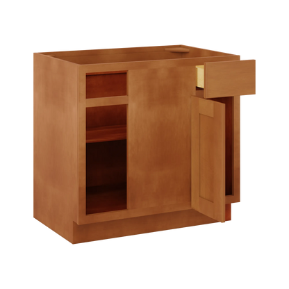Blind Corner Base Kitchen Cabinet SCB36 Newport LessCare 36 in. width 34.5 in. height 24 in. depth
