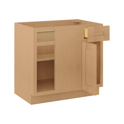 Blind Corner Base Kitchen Cabinet SCB36 Shaker Toffee 36 in. width 34.5 in. height 24 in. depth