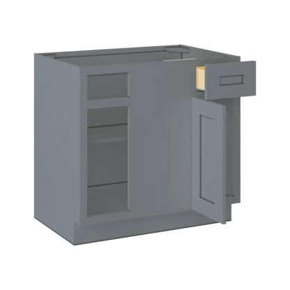Blind Corner Base Kitchen Cabinet SCB36 Colonial Gray LessCare 36 in. width 34.5 in. height 24 in. depth
