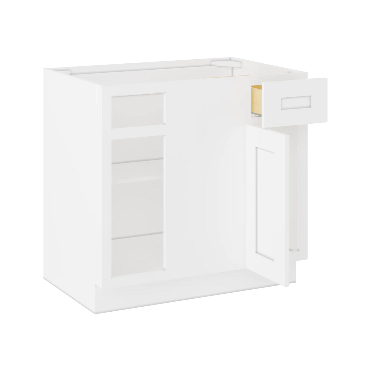 Blind Corner Base Kitchen Cabinet SCB36 Alpina White LessCare 36 in. width 34.5 in. height 24 in. depth