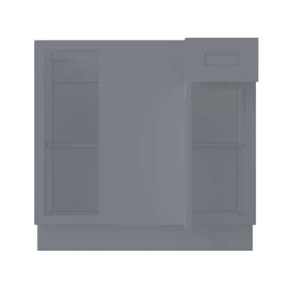 Blind Corner Base Kitchen Cabinet SCB36 Colonial Gray LessCare 36 in. width 34.5 in. height 24 in. depth