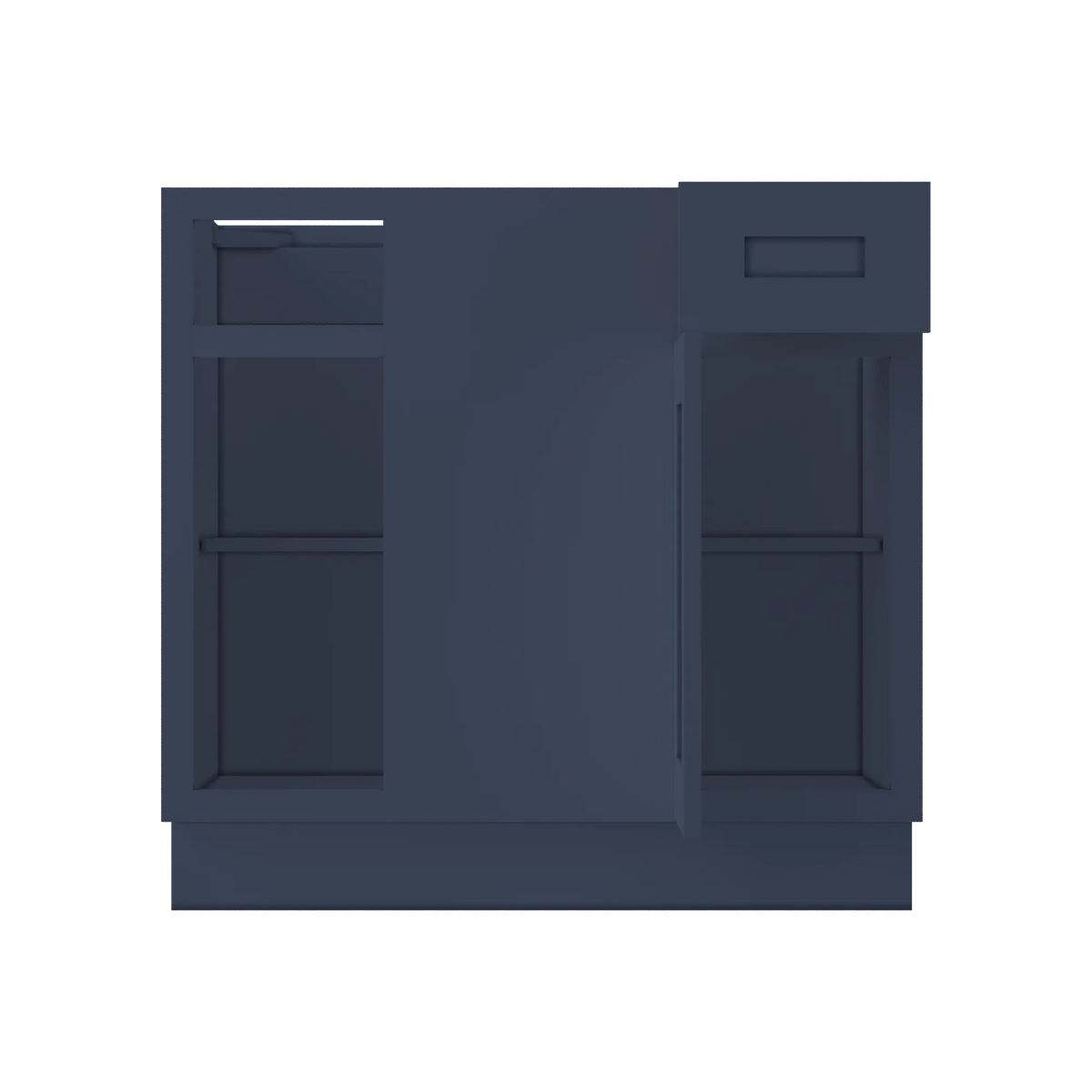 Blind Corner Base Kitchen Cabinet SCB36 Danbury Blue LessCare 36 in. width 34.5 in. height 24 in. depth