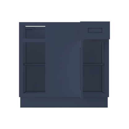 Blind Corner Base Kitchen Cabinet SCB36 Danbury Blue LessCare 36 in. width 34.5 in. height 24 in. depth