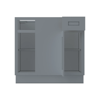 Blind Corner Base Kitchen Cabinet SCB36 Colonial Gray LessCare 36 in. width 34.5 in. height 24 in. depth