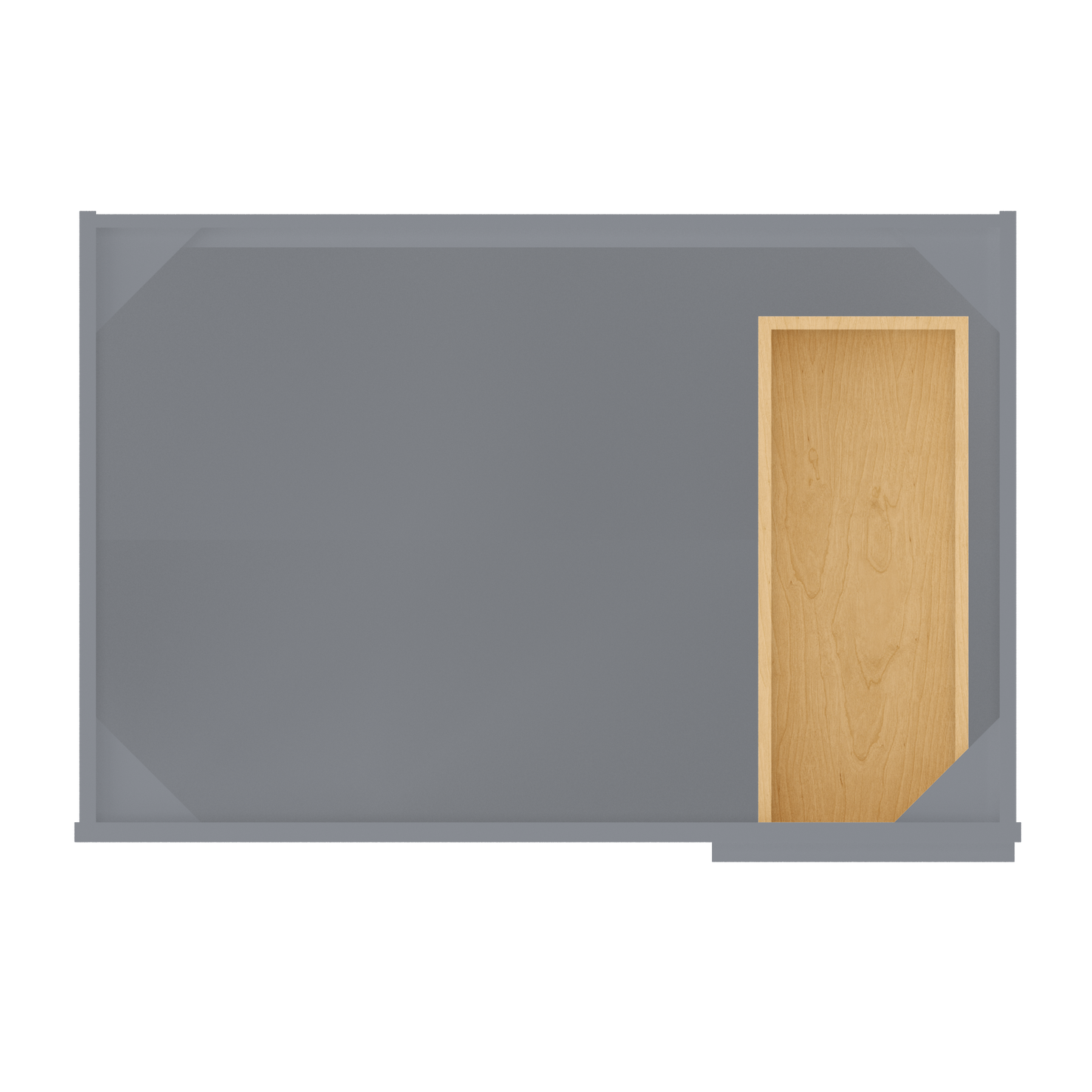 Blind Corner Base Kitchen Cabinet SCB36 Colonial Gray LessCare 36 in. width 34.5 in. height 24 in. depth