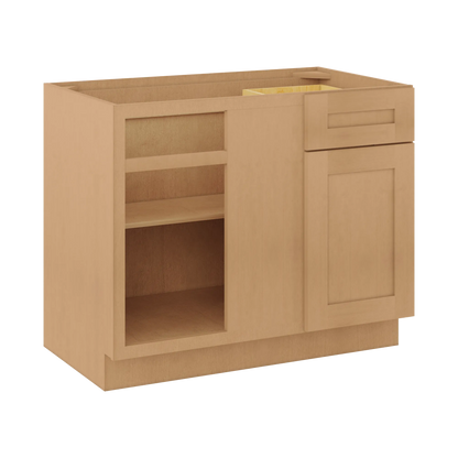 Blind Corner Base Kitchen Cabinet SCB42 Shaker Toffee 42 in. width 34.5 in. height 24 in. depth