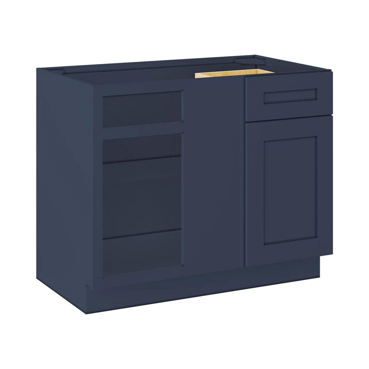 Blind Corner Base Kitchen Cabinet SCB42 Danbury Blue LessCare 42 in. width 34.5 in. height 24 in. depth